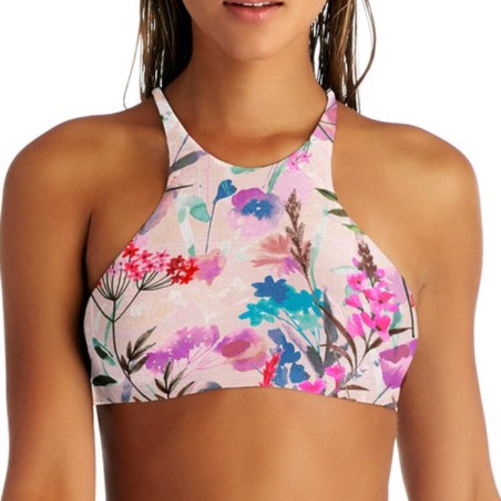 Vitamin A Cozumel high neck bikini top sugar beach - Picture 3 of 5